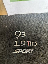 SAAB 93 9-3 BOOT TAILGATE BADGE 93 - 1.9TiD - SPORT - MK2 03-07 #HMX