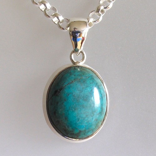 Real turquoise pendant - pendant, in