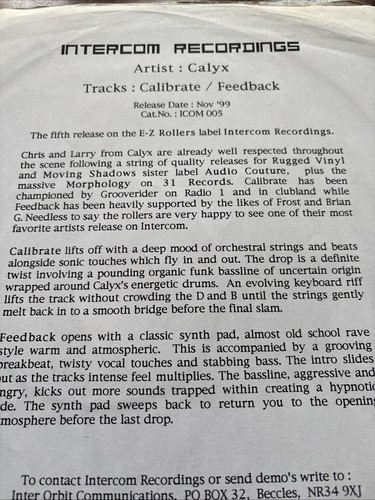 Calyx calibrate feedback - calyx,