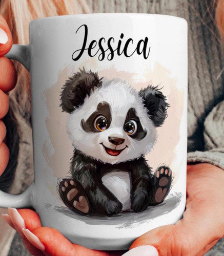 Personalised panda mug - panda, mug,