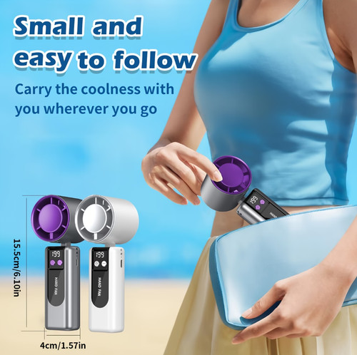 Handheld portable fan with - portable,