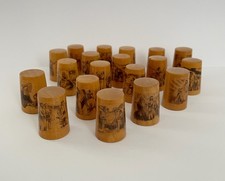 John Urwin The Life of Christ - Rare Set of 19 Wooden Thimbles 