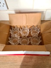 Set of 6 Crown Glass Tealight
