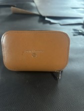 Vintage antique Hardy of Alnwick Leather and sheepskin Fly Wallet Tan