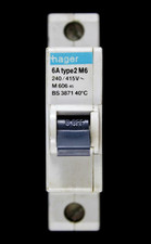 HAGER 6 AMP TYPE 2 M6 MCB