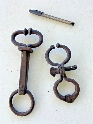Vintage iron bull nose rings - 2,