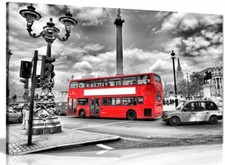 London Canvas Print Black &