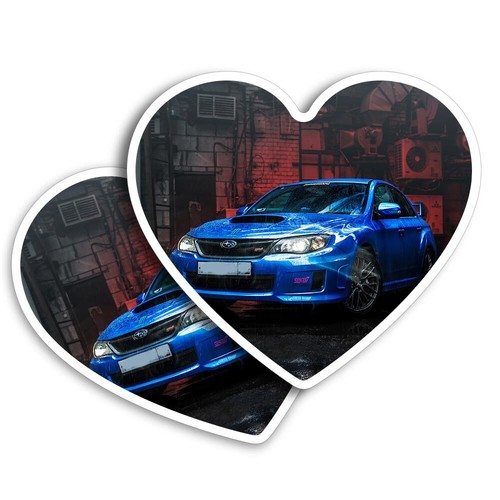 Heart shape vinyl stickers - 2x,