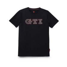VW Men’s GTI T Shirt Small Black Red 3D Print GENUINE MERCHANDISE