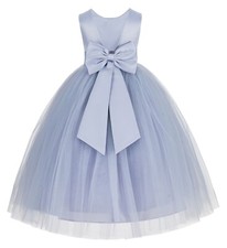 Satin Flower Girl Dress with