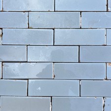 Reclaimed Sky Blue Glazed Brick Slip
