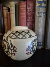 Japanese Pottery Floral Jar /