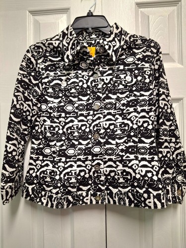 Ruby black white jacket - black,