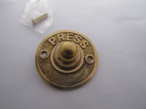 Solid brass rustic door bell - rustic,