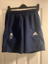 Ladies blue adidas team gb Rio 2016 Shorts Size medium 38-40 