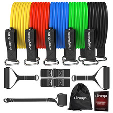 12PC Set Resistance Bands Workout Exercise CrossFit Fitness Yoga Training Tubes