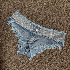 Ladies Micro Denim Shorts Low