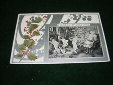 VINTAGE POSTCARD ART FATHER CHRISTMAS BANDIT CHILDREN HOLD UP SANTA & STEAL TOYS