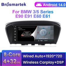For BMW E60 E61 E90 E91 CCC CIC DAB+ CarPlay Android 14 Car Stereo WiFi GPS Navi