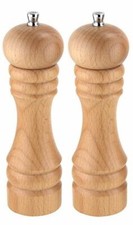 21cm Wooden Salt Pepper Mill Spice Herb Grinder Refillable Shaker Beechwood
