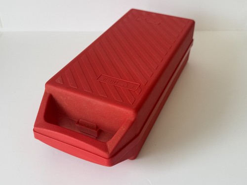 Red cassette tape carrier - cassette,