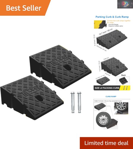 Black heavy duty curb ramps - duty,