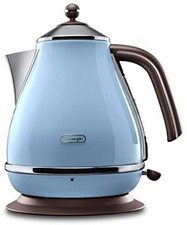 De'Longhi KBOV3001.AZ Jug Kettle Vintage Icona 360° Swivel Base 1.7L Azure Blue