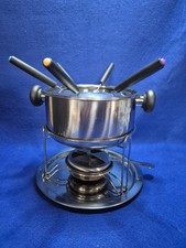Dowan Fondue Set 6 Person Stainless Steel Chocolate / Cheese Boxed. Used Once.