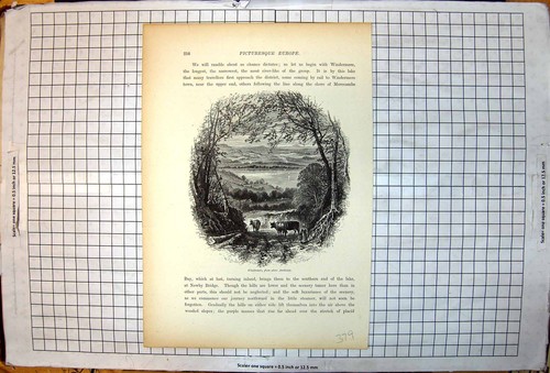 Antique old print picturesque - old,