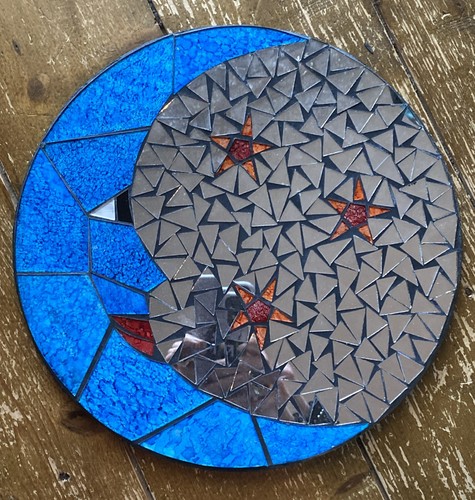 Handmade mosaic mirror - mosaic, on