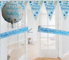 Happy birthday Daddy themed party bunting banners balloons birthday decorations