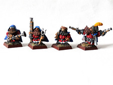 A1 WARGAMES FOUNDRY WARMONGER - DWARFS  X 4 WELL PAINTED METAL MODELS