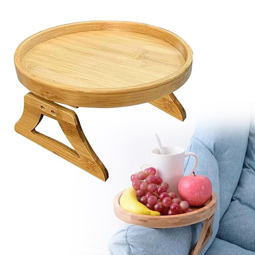 Bamboo sofa tray portable - bamboo,