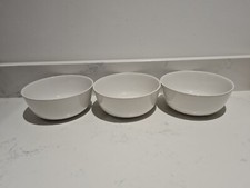 3 X Denby Flavours White Bowls 16.5cm Cereal Dessert Soup 