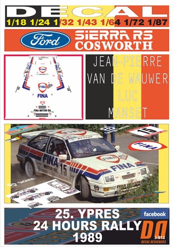 Ford sierra cosworth decal - sierra, rs