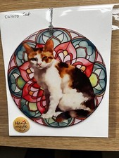 Sun Catcher/ Plaque Calico Cat
