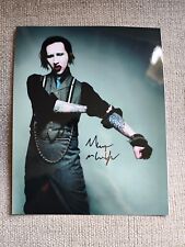 Genuine, Signed, 8"x10", Photo by Marilyn Manson (Singer- Sweet Dreams) Plus COA