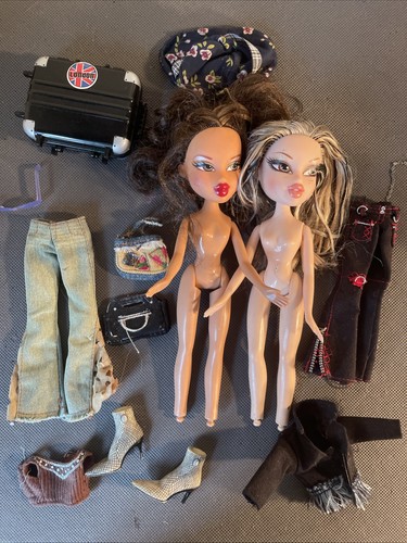 Bratz dolls with - dolls, and
