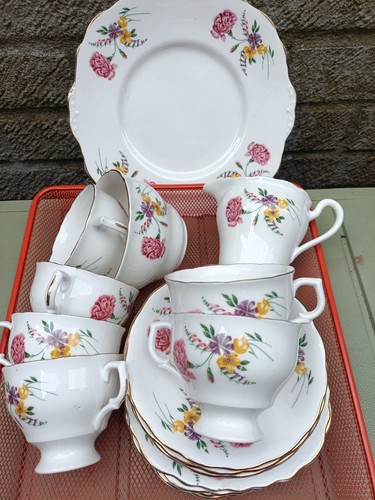 Bone china tea set - china, cups