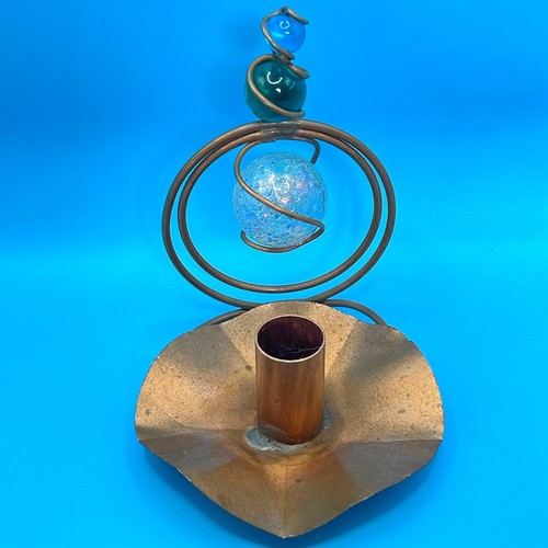 Artisan copper wire glass orb - copper,