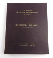 HOBSON CARBURETTOR MANUAL BRISTOL AIRCRAFT RAF ETC VINTAGE POST-WW2 ENGINEERING