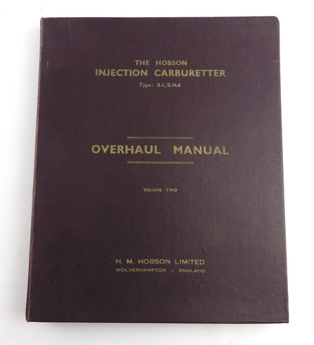 Hobson carburettor manual - hobson,