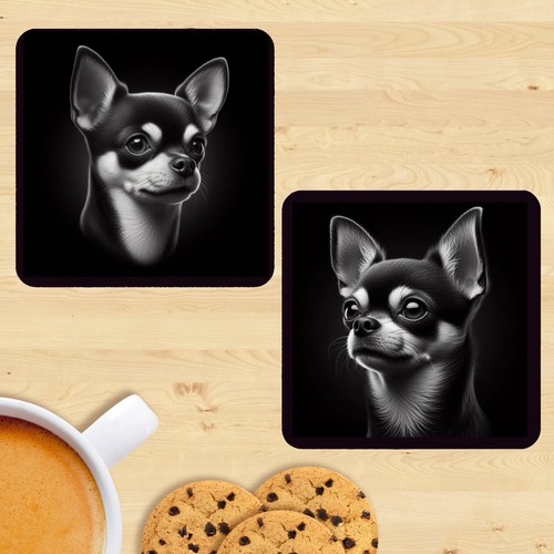 Chihuahua dog coasters - coasters,, set