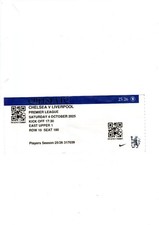 Very scarce ticket Chelsea v Liverpool 2025/26