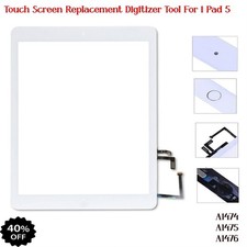 iPad Air 1 (5th Gen) A1474 A1475 A1476 White Touch Screen Digitizer Replacement