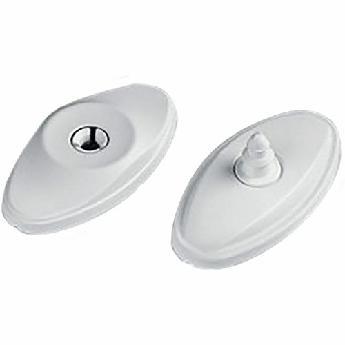 Oval white door retainer - oval, catch