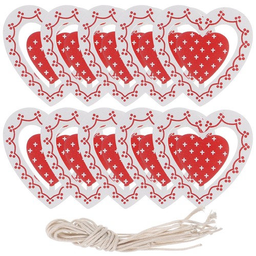 Pcs wooden hanging hearts - pcs,