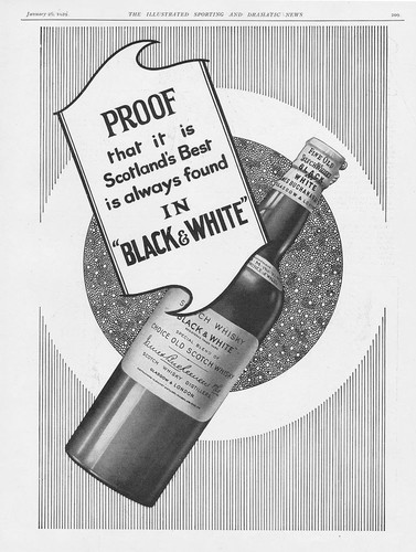 Black white scotch whisky - white,