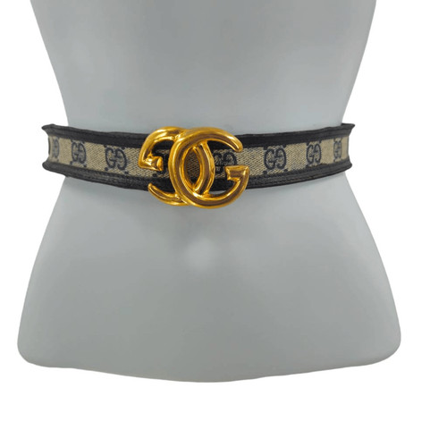 1970s vintage gucci belt navy - 1970s,