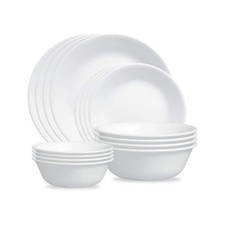 Corelle Dinnerware Set Winter Frost White Chip Resistant 16-Piece Service for 4